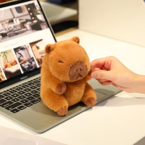 Ditucu Palm-Sized Capybara Stuffed Animals Cute Soft Plush Doll Small Capibara Plushies Toys Gifts for Kids Brown 5 inch - style: Capybara