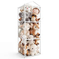 NomNest Stuffed Animal Storage Zoo, Large Metal Plushies Organizer, Heavy Duty Metal Teddy Bear Toy Holder for Kids' Bedroom & Playroom & Nursery (Non-Wheeled, White) - color: Pure white