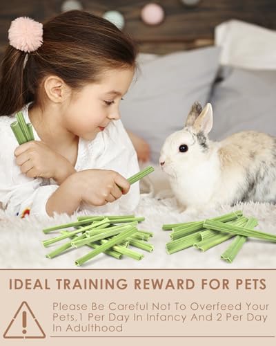 Bissap 50PCS Rabbit Chew Sticks, Natural Papaya Stems Bunny Chews Treats for Rabbits Hamsters Chinchillas Guinea Pigs Small Animals Organic Molar Chewing Snack - size: 50 PCS