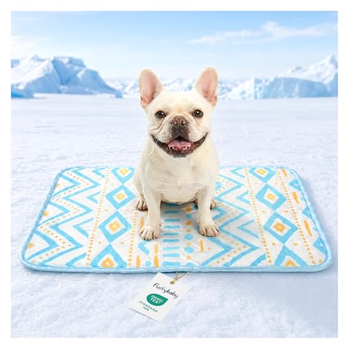Cooling Mat for Dogs,Stylish Patterns,Self Cooling Indoor Outdoor | Instant Cooling,No Gel,100%Non-Toxic,Claw-Proof,Anti-Slip,Washable,for dog creat,dog bed,Bohemia M - color: Bohemia, size: 30"x20"(Medium)