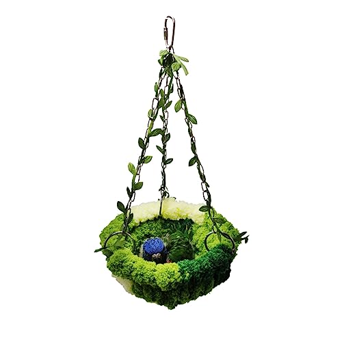 Bird Nest Hanging Hammock Bed Toy for Small Medium Pet Parrot Parakeet Cockatiel Conure Cockatoo Amazon Lovebird Budgie Finch Canary Hamster Rat Gerbils Chinchilla Cage Stand Perch (Multicolor) - color: Multicolor