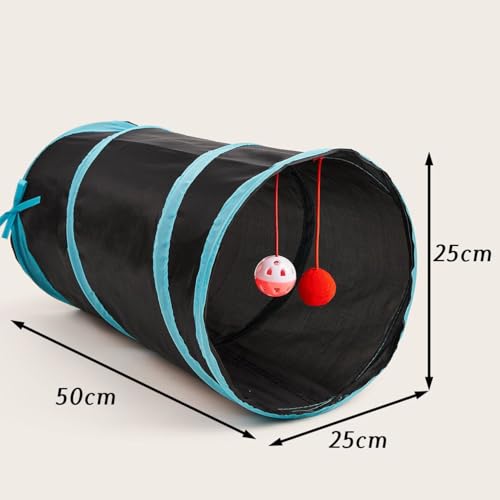 Cat Tunnels Indoors Cat Play Tunnel for Indoor Outdoor, Cat Tunnel Large Cat Toy Kitten Kitty Rabbt (2 Way)
