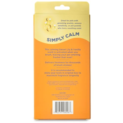 Arm & Hammer Deodorizing Slicker Dog Brush, Sweet Lily & Vanilla, 2-Pack | Fragrance transfer technology, baking soda infused, self-cleaning button, removes loose fur and tangles - size: 2-Pack, style: Slicker Brush - Sweet Lily & Vanilla