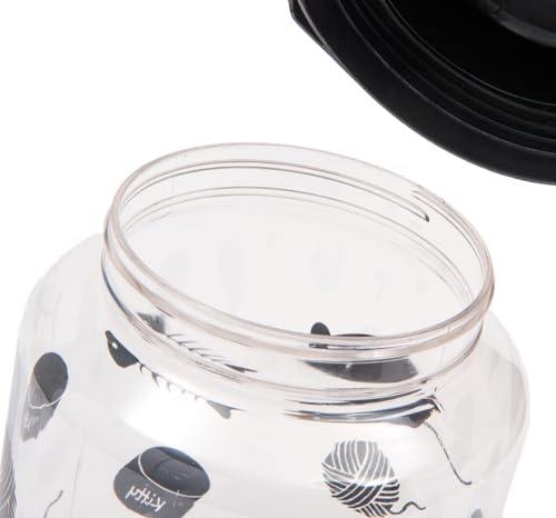 Lixit® Dog Treat Plastic Jar - Airtight Food and Treat Storage Jars for Dogs, Cats, Small Animals and Birds - Made in USA (Paw Prints - Gray, 64 Ounce (Pack of 2)) - size: 64 Ounce (Pack of 2)