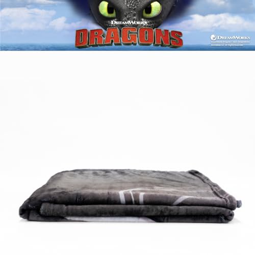 How to Train Your Dragon Toothless Kids Bedding Super Soft Plush Cozy Throw, 46 in x 60 in, (Officially Licensed Product) By Franco - color: How to Train Your Dragon, size: 46 in x 60 in