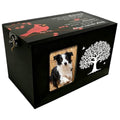 Bird Ashes Urn Wooden Pet Urn Box Tree of Life Pattern Rectangle Storage Containers Keepsake Cremation Boxes with Photo Frame for Pet Dog Cat Memorial Remembrance Gift 6.3 x 4.3 x 4.3 Inch - color: Bird