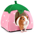 Guinea Pig Hideout Bed, Dwarf Rabbit House Cave | Cozy Hide-Out for Little Bunny Hedgehog Ferret Chinchilla & Other Small Animals, Cage Accessories - color: Pink