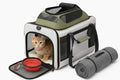 Cat Carrier Dog Carrier Airline Approved, Pet Carrier for 2 Cats Small Medium Dogs, Soft Cat Carrier 18x15x15 with Foldable Bowl & Washable Pad, TSA Approved Dog Carriers by Luniko Shop (Cream) - color: Cream