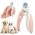 Cat & Small Dog Nail Clippers with LED Light, Illuminates the Nail Quick for Better Visibility, Pet Nail Trimmer with Safety Guard & Built-in Nail Catcher for Rabbits and Small Animals(Pink) - color: Pink