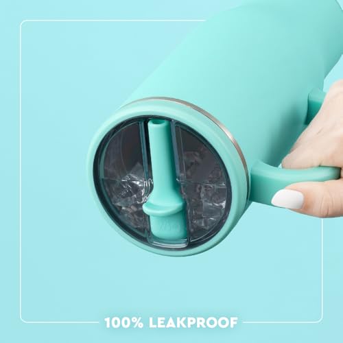 Swig Life 30oz Leakproof To-Go Tumbler with Handle, Cherry Pop | Leakproof Lid - Triple Insulated Stainless Steel - Handle & Straw Included - Cup Holder Friendly - Dishwasher Safe - color: Cherry Pop, size: 30 Ounces
