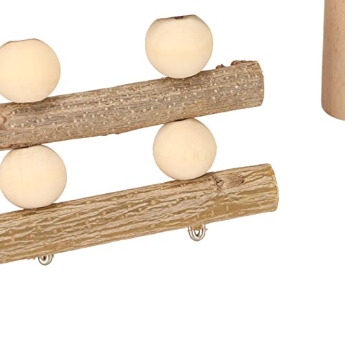 Wooden 2-Layer Hamster Stand Playground With Ladder, Climbing Toy Cage Accessories for Squirrel, Gerbil, Chinchilla, Parrot, Bird, Small Animals