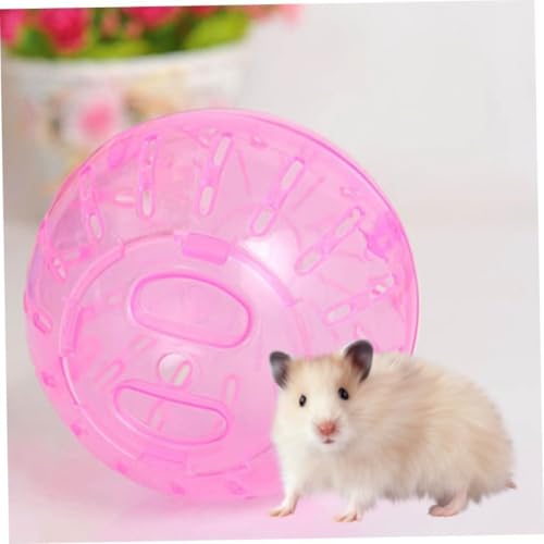 2Pcs 3.94 Inch Rotundity Hamster Balls, Breathable and Sturdy Dwarf Hamster Exercise Balls Running Wheel Gerbil Toys, Small Animals, Portable Small Pet Supplies (Blue and Pink)