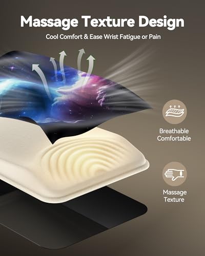TECKNET Ergonomic Mouse Pad with Wrist Rest, Comfortable Relieves Pain | Built-in Memory Foam and Ergonomic Slope Design Relieves Carpal Tunnel Syndrome Pain, Mousepad for Office Gaming - color: Universe