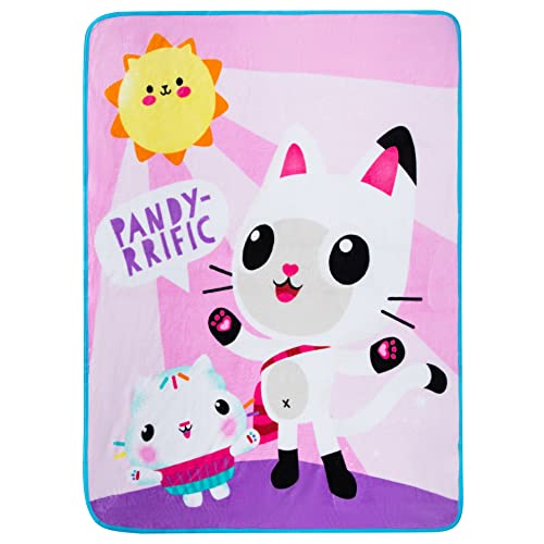 Gabby's Dollhouse Cakey And Pandy Kids Bedding Super Soft Micro Raschel Throw, 46 in x 60 in, By Franco - color: Gabby's Dollhouse, size: 46 in x 60 in