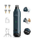 6-Speed Dog Nail Grinder& 5 Grinding Heads with 2 LED Lights | Super Quiet (45 db) Pet Nail grinder 12000RPM & 3 Grinding Ports with Dust Cap Dog Nail Trimmer for Large Medium Small Dogs - size: Blue+5 Heads