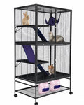 GarveeTech Small Animal Cage 36" Multi-Level Ferret Cage with Ramp Storage Stand Removable Tray