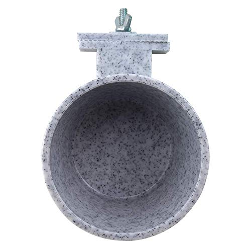 Lixit® Kennel Cage Food or Water Bowl - Non Spill Hanging Removable Dog Crate Bowls - Carrier Water Food Bowl for Dogs or Cats - Attaches to Cage for Convenient Feeding and Drinking (Gray, 10 Ounce) - size: 10oz (Pack of 1)