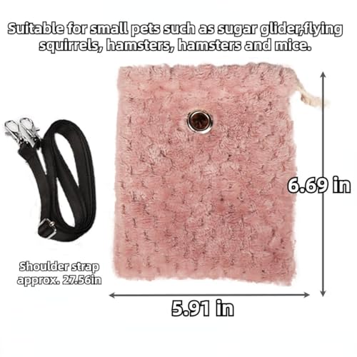 Sugar Glider Bonding Pouch - Soft Sleeping Pouch with Breathable Vent & Drawstring Portable Travel Bag Small Animal Carrier for Sugar Glider Squirrel Hamster Rats Hedgehog Bird Parrot (Grey) - color: Grey