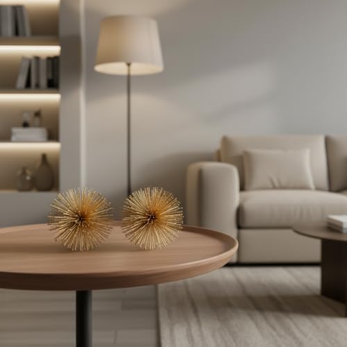 Modern Day Accents 5087 Pilluelo Urchin X-Small Gold Sphere Set of 2, 4" D - color: Gold, size: X-Small