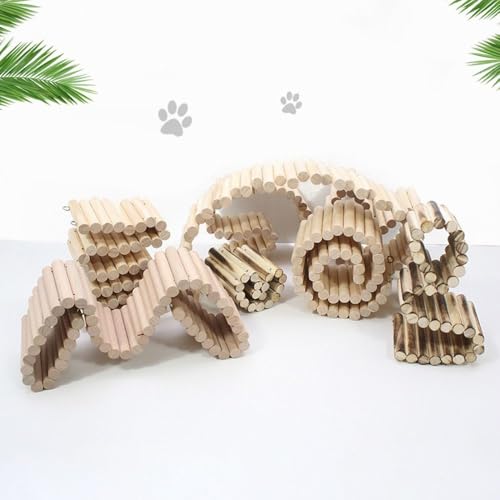 Pet Hamster Ladder Bridge Bendable Climbing Toy Suspension Ladder for Small Pets Gerbil Mice Chinchilla Habitat Décor(30cm-6CM) - size: 30cm, style: 6CM