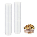 0.5oz Crested Gecko Food and Water Feeding Cups, Reptile Feeder Bowls, Plastic Replacement Food Dish for Lizard and Other Small Pet Ledge Accessories (100 pcs) - size: 0.01 Fl Oz (Pack of 100)