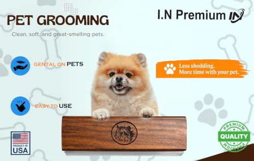 Original Deshedding Grooming Tools for Dogs, Cats & Horse Easy Ergonomic Wooden Groom pro Professional Brush Grooming Tool, Remove painlessly 95 Percent of Lose Hair Fur & Dirt (5 inch) - size: 5 Inch