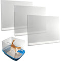3Pcs Large Cat Litter Box Pee Shields, Splash Guard for Open Top Litter Pan | Transparent Privacy Screen Easy Clean High Side Open Top Kitty Pan Shield - size: Large (3pcs)
