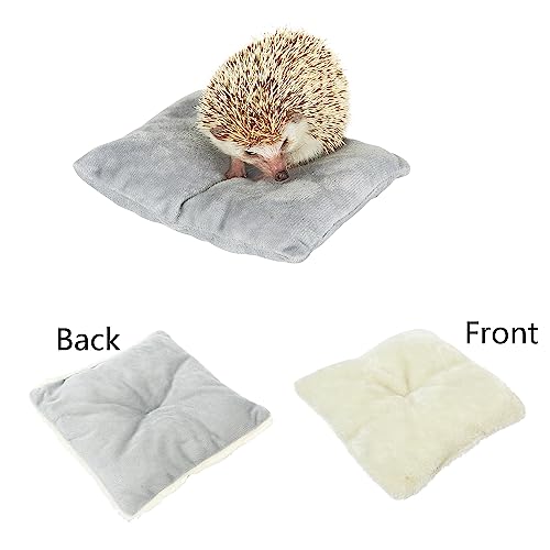 Hedgehog Bed Cave Nest Hideout, Hamster Guinea Pigs Small Animals Cage Supplies Warm House-Gray - color: Gray