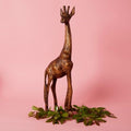 Giraffe Sculptures for Home Decor, Wooden Figurine, 18 Inch Tall - size: Giraffe