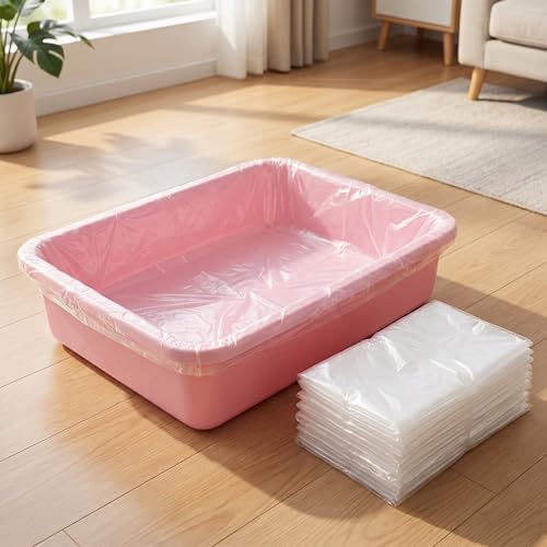 50 Pcs Disposable Plastic Cage Tray Liner Bags for Small Pets | Leak-Resistant Cage Liners for Rabbits, Guinea Pigs, Hamsters & Chinchillas – Simplify Bedding & Waste Cleanup.