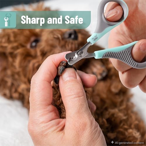 Mr. Pen- Cat Nail Clipper, Stainless Steel | Professional Sharp Cat Claw Trimmer for Small and Medium Cats, Pet Nail Clipper with Sturdy Non Slip Handle - color: Blue & Gray