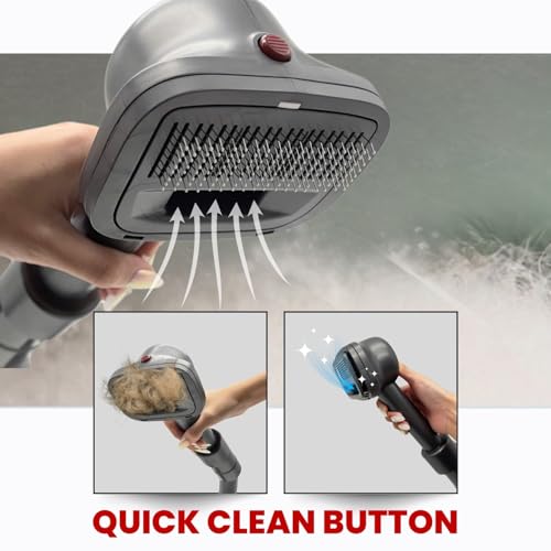 Pet Hair Grooming Brush Vacuum Attachment for Dyson V7 V8 V10 V11 V15/V6 DC58 DC59, Compatible with Shark NV501/HV322/HV301 Miele 1-3/8'' & Small Shop Vacs 1.25" – Cat/Dog Grooming Brush