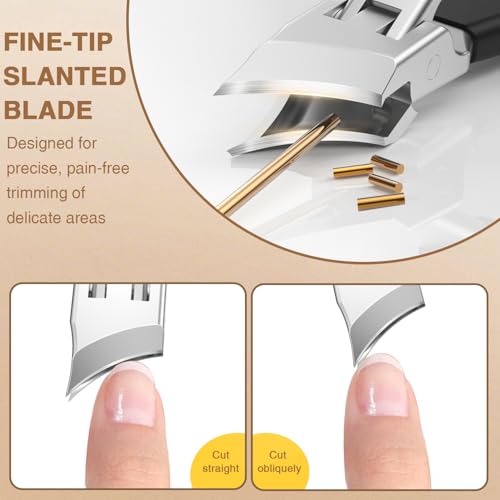 Ingrown Toenail Clippers, Eagle Beak Nail Clippers for Thick Nails Seniors | Angled Nail Cutter with 45° Slanted Head, 12mm Wide Jaw Opening, Precision Forged Blades for Men Women - style: Modern