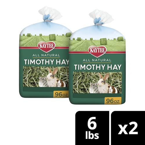 Kaytee Timothy Hay, High Fiber, Grown Specifically for Small Animals, Rabbits, Guinea Pigs, Chinchillas, Ideal Bulk Order for Small Pets, 12 Pounds - size: 12 Pound (Pack of 1)