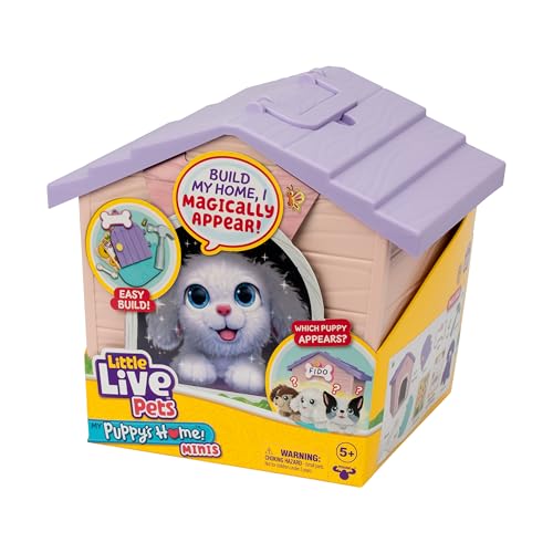 Little Live Pets My Puppy's Home Mini Playset, Pink, Play Dog with Building Dog House Toys, Customizable Puppy Plush Toy for Kids of Ages 5+ - style: Pink & Purple Home