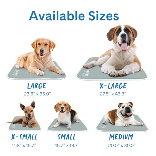 The Green Pet Shop Cool Pet Pad - Extra Small, Sage Grey - Self-Cooling, Pressure Activated Mat for Dogs & Cats from 0-8 lbs - Non-Toxic Gel, No Water Needed - color: Sage Grey, size: X-Small