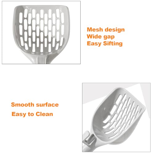 Cat Litter Scoop, Litter Scoop with Wide Slats, Litter Sifter Scoop with Hollow Grid for Pine Pellets, Easy Sifting, ABS Plastic Litter Scoop for Cats