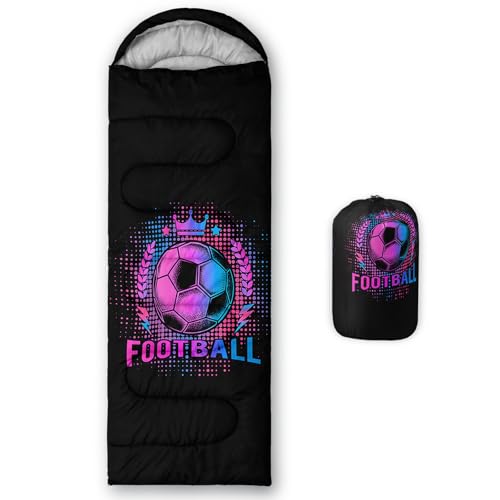 HOSIMA Dear Hunting Pattern Cold Weather Sleeping Bags for Kids Adults. | Black Light Weight Waterproof Sleeping Bags for Outdoors Hiking - color: Black-b