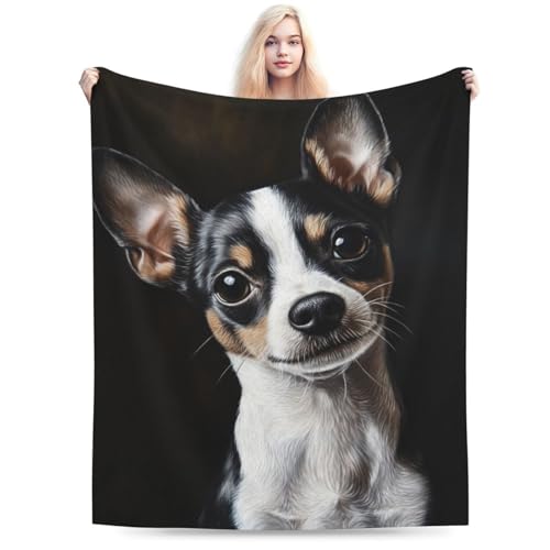 Cute Rat Terrier Blanket Gifts for Women Girls Kids Dog Lovers, Puppy Flannel Blankets, Warm Cozy Soft Throw for Bedroom, Camping, Couch, Decor 50x60 in - color: Rat Terrier, size: 50"x60"