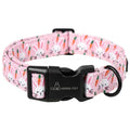 ARING PET Easter Dog Collar, Cute Pink Rabbit Bunny Carrot Pet Collars with Quick Release Buckle for Puppy Small Medium Large Boy Girl Dogs-L - color: Easter Pink Bunny, size: Large