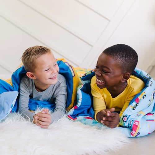 Wildkin Kids Sleeping Bag – Roll-Up Design with Storage Bag for School, Travel & Camping - Heroes - color: Heroes