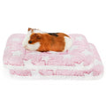 Amakunft 2 Pcs Guinea Pig Bed Mat Washable, Rabbit Winter Bed Pad for Indoor, Warm Small Animal Bed Mattres, Fleece Sleeping Pad for Bunny, Rat, Hedgehog, Sugar Glider, Chinchilla - size: Medium