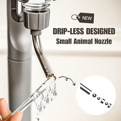 Automatic Pet Food Water Dispenser, Auto Gravity Pet Feeder Water Bottle Set for Crate Cage for Puppy Cat Rabbit Guinea Pigs Chinchilla Ferret Hedgehog (Grey) - color: Grey