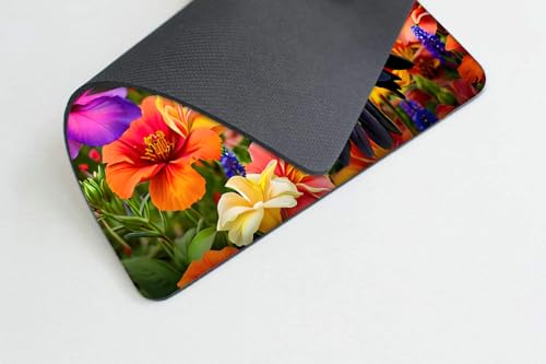 Flower Hummingbird Mouse pad Customized Mousepad Non-Slip Rubber Base Mouse Pads for Computers Laptop Office Desk Accessories Mouse pad - color: Flower hummingbird