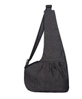 Pet Dog Puppy Cat Carrier Bag Denim Sling Dog Doggy Cat Carrier Single Shoulder Bag, M, Black - color: Denim Black, size: Medium