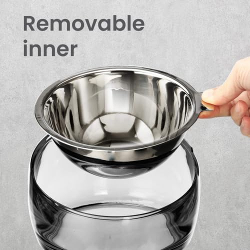 Felli Pet Oblik Cat and Dog Replacement Bowl, 304 Stainless Steel, for Dry and Wet Food, Removable Plate, 1.5 Cups -3pk - color: Replacement dishes, size: 1.5 Cups Oval Dish