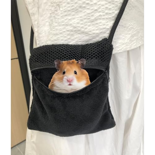 2 Pics Sugar Glider Pouch and 2 Pics Hamster Leash Small Animal Carry Pouch with Adjustable – Cozy & Portable Habitat for Small Pets (Hamsters, Rat, Squirrels)