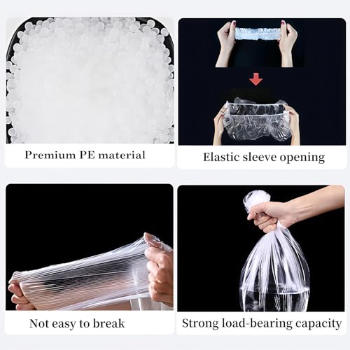 Disposable Small Animal Cage Liners, 50 Pcs Pet Litter Tray Liner | Quick Cleanup Leak-Proof PE Plastic Film Bags for Rabbit Guinea Pig Hamster Chinchilla Hedgehog Bird Cage & Litter Pan - size: 39 in