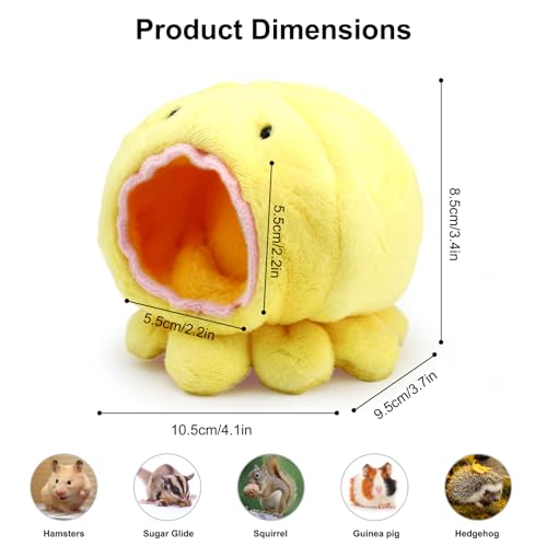 Enido Guinea Pig Hideout Hamster Bed Washable Guinea Pig Bed, Small Animal Bed Cozy House Guinea Pig Cage for Hamster Squirrel and Small Animals