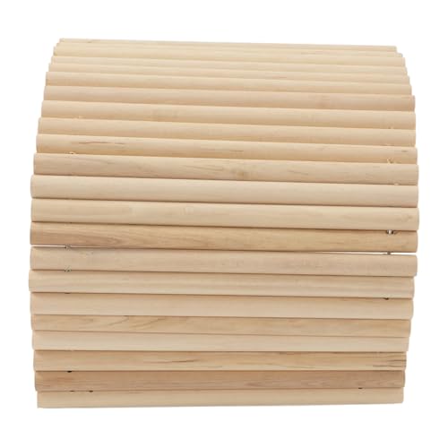 Wooden Hamster Bridge, Flexible Bendable Chew Tunnel Hideout for Small Pet Cages Natural Birch Wood Ladder Ramp Hut 1 Piece